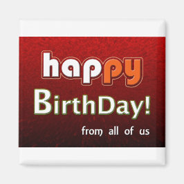 Grattis på födelsedagen från alla oss stjärnor magnet