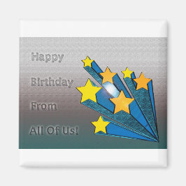 Grattis på födelsedagen från alla oss stjärnor magnet