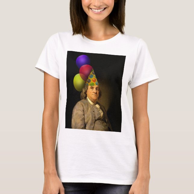 Grattis på födelsedagen från Ben Franklin Tee Shirt (Framsida)