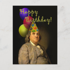 Grattis på födelsedagen från Ben Franklin Vykort