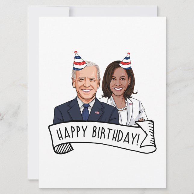 Grattis på födelsedagen från Biden Harris Kort (Framsida)