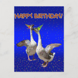 Grattis på födelsedagen från Birthday Geese! Vykort