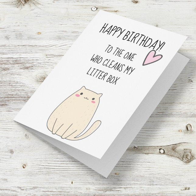 Grattis på födelsedagen från Cat Funny Cute Humor Kort (Skapare uppladdad)
