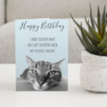 Grattis på födelsedagen från Cat Funny Humor Kort<br><div class="desc">Den här designen har skapats genom digital grafik. Det kan vara personlig i området att tillhandahålla eller anpassa genom att klicka för att anpassa ytterligare alternativ och ändra namn, initialer eller ord. Du kan också ändra texten färg och stil eller ta bort texten för en bilddesign. Kontakta mig på colorflowcreations@gmail.com...</div>