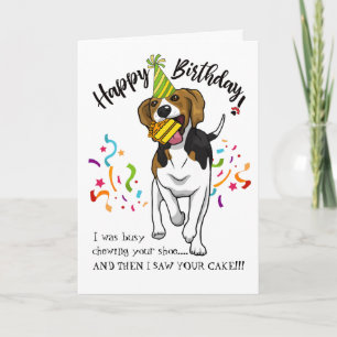 Grattis på födelsedagen från din Beaglehundkompis Kort
