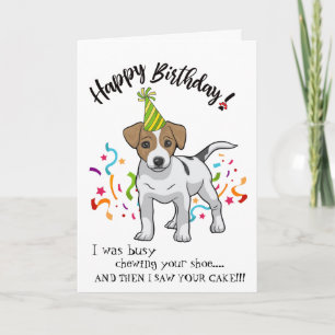 Grattis på födelsedagen från din Jack Russell Terr Kort