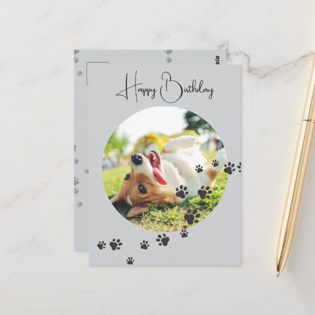 Grattis på födelsedagen från din lurviga vän 2 bil vykort (Fram/Back In Situ)