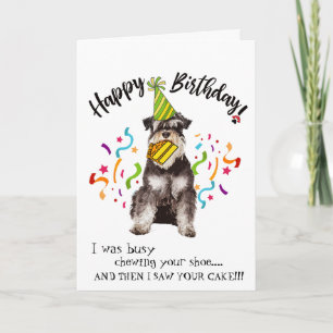 Grattis på födelsedagen från din Schnauzerkompis Kort