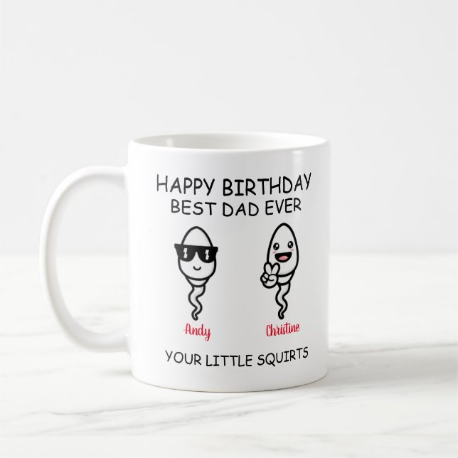 Grattis på födelsedagen från dina små ekorrar kaffemugg (Vänster)