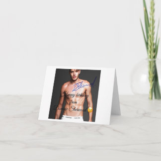 Grattis på födelsedagen från Dominic Sherwood Kort