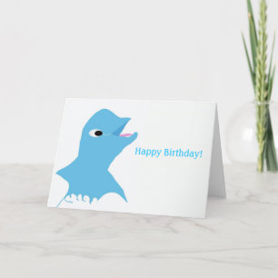 Grattis på födelsedagen från en delfin kort