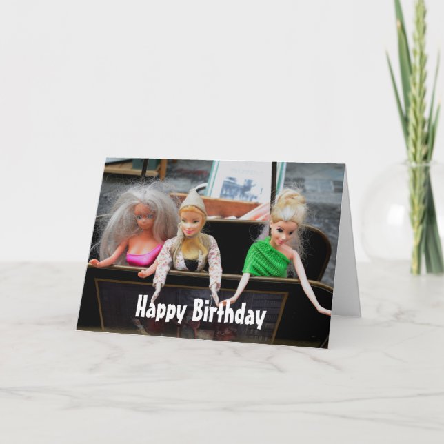 Grattis på födelsedagen från flickorna kort (Framsida)