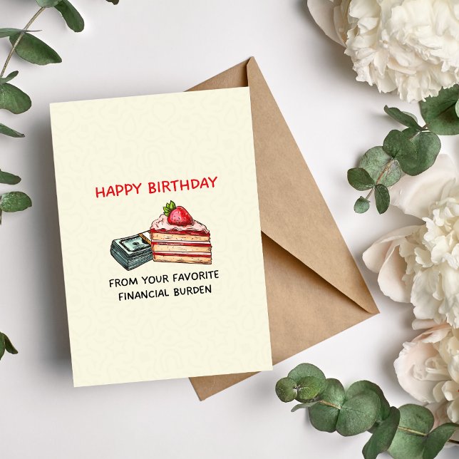 Grattis på födelsedagen från förmånligt ekonomiskt helgkort (Skapare uppladdad)