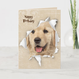 Grattis på födelsedagen från Golden Retriever Kort