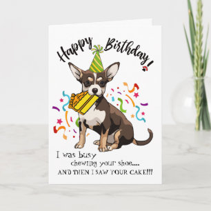 Grattis på födelsedagen från Gräns Chihuahua Buddy Kort