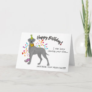 Grattis på födelsedagen från Great dane Hund Buddy Kort