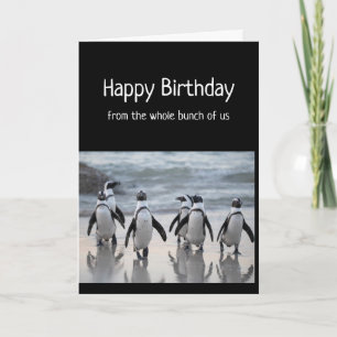 Grattis på födelsedagen från hela gruppen Penguins Kort