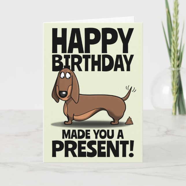 Grattis på födelsedagen från Hund flony Hälsning Kort (Framsida)
