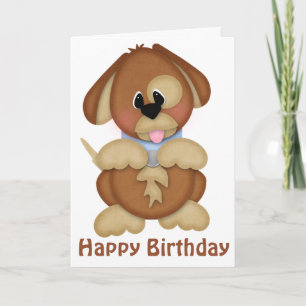 Grattis på födelsedagen från Hund-hälsningskortet Kort