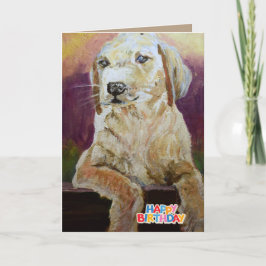 Grattis på födelsedagen från hund kort