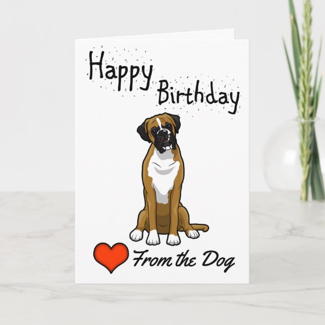 Grattis på födelsedagen från Hund Kort (Framsida)