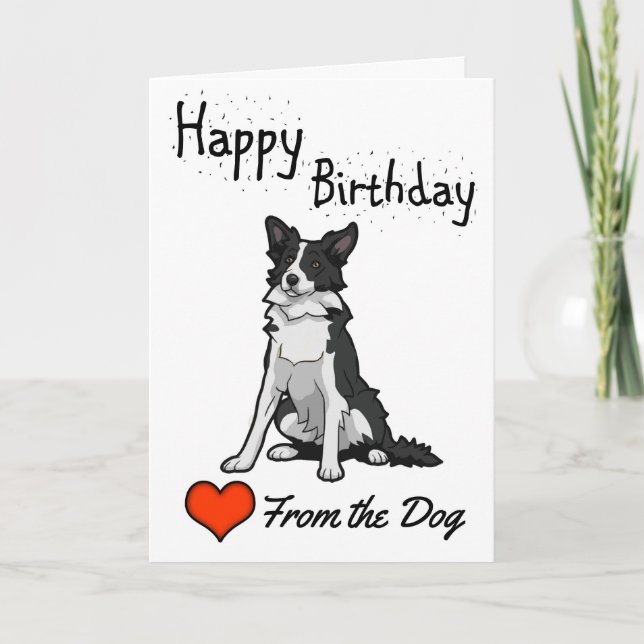 Grattis på födelsedagen från Hund Kort (Framsida)