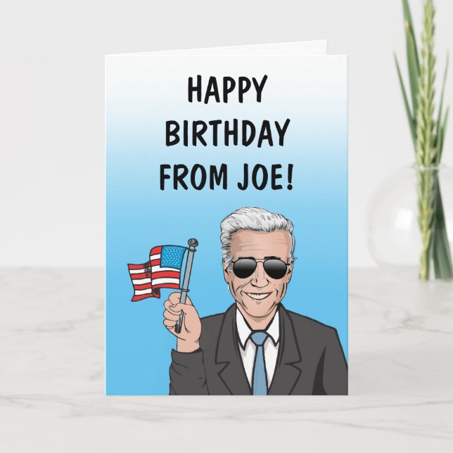 Grattis på födelsedagen från Joe Biden Card Kort (Framsida)