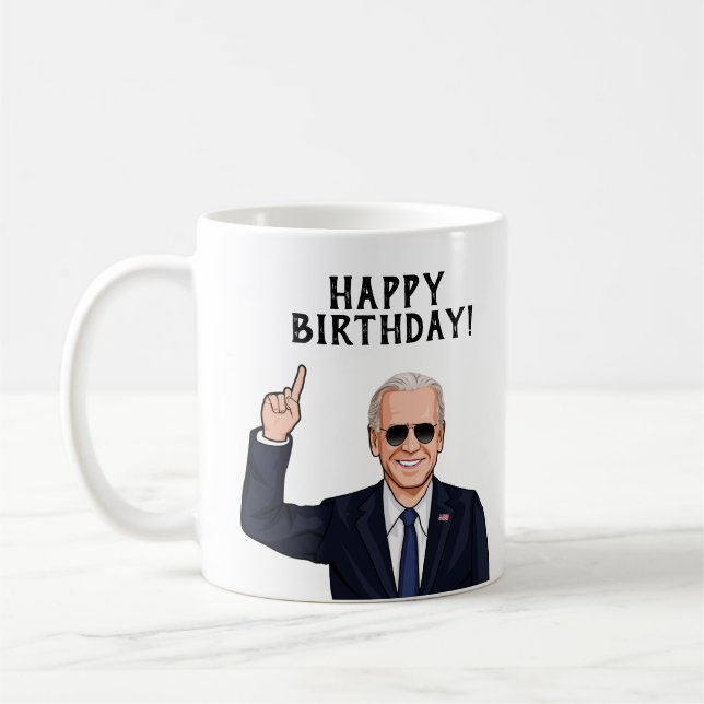GRATTIS PÅ FÖDELSEDAGEN FRÅN JOE BIDEN KAFFEMUGG (Vänster)