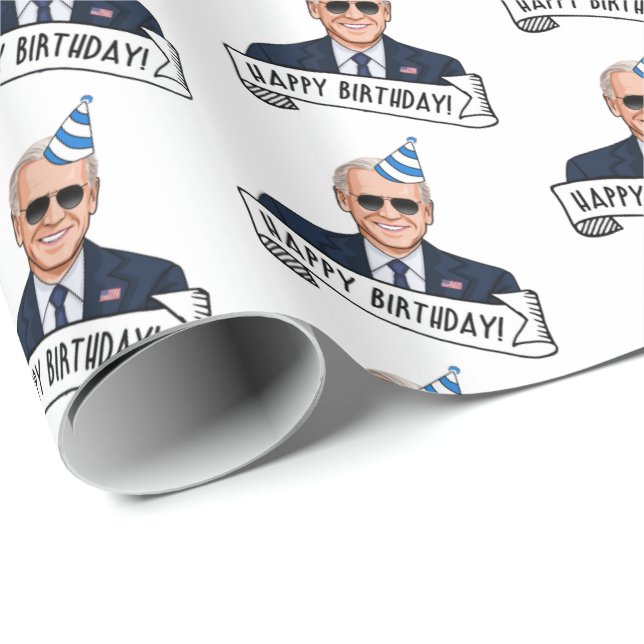 Grattis på födelsedagen från Joe Biden Presentpapper (Rullad Hörn)