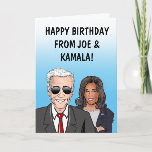 Grattis på födelsedagen från Joe & Kamala Card Kort