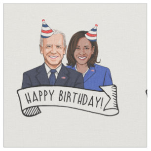 Grattis på födelsedagen från Joe och Kamala Tyg