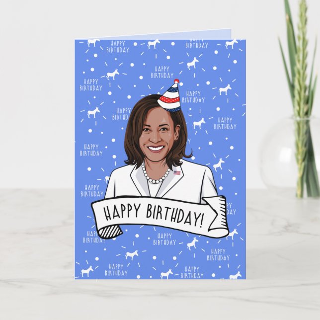 Grattis på födelsedagen från Kamala Harris Kort (Framsida)