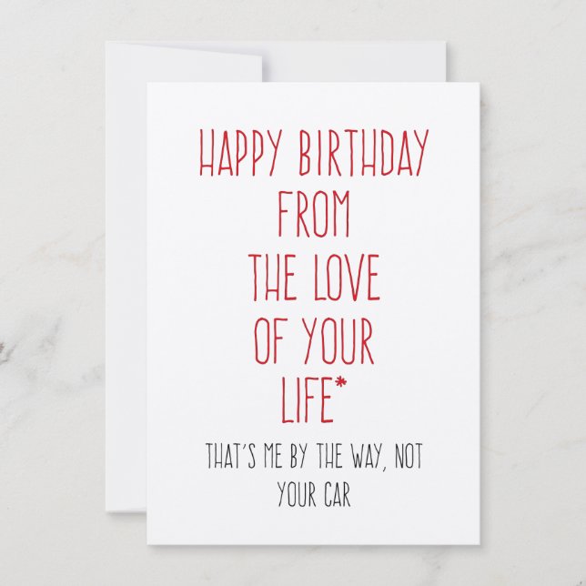 Grattis på födelsedagen från Kärlek i din livbilsf (Framsida)