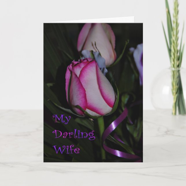 Grattis på födelsedagen från make till fru Birthda Kort (Framsida)