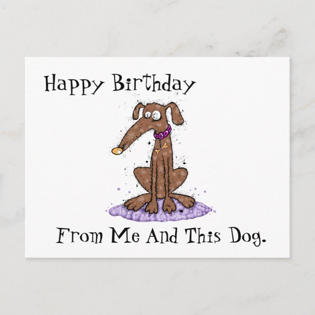 Grattis på födelsedagen från mig vykort (Framsida)