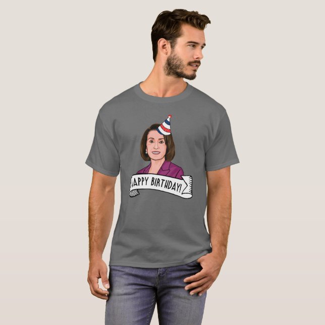 Grattis på födelsedagen från Nancy Pelosi T Shirt (Hel framsida)