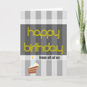 grattis på födelsedagen från oss alla gula grå kort