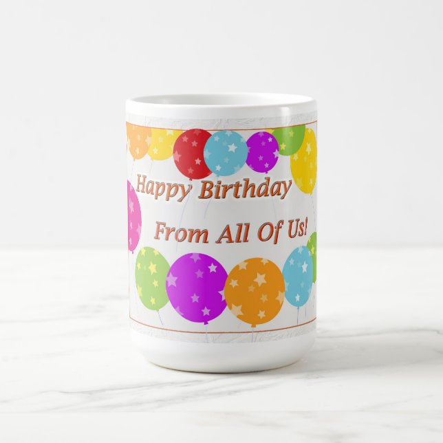 Grattis på födelsedagen från oss alla kaffemugg (Center)