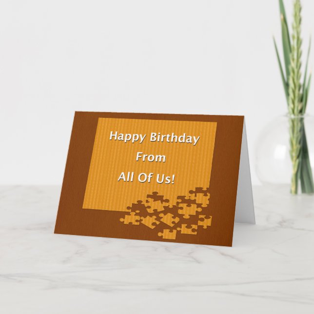 Grattis på födelsedagen från oss alla! kort (Framsida)