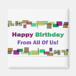 Grattis på födelsedagen från oss alla magnet