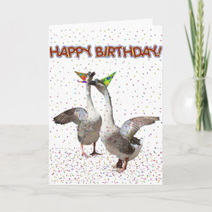 Grattis på födelsedagen från Partying Geese! Kort