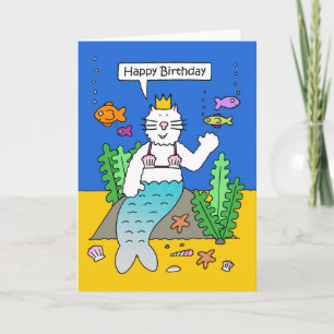 Grattis på födelsedagen från Purrmaid. Kort