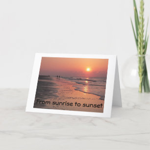 "GRATTIS PÅ FÖDELSEDAGEN från SUNRISE TILL SUNDOWN Kort