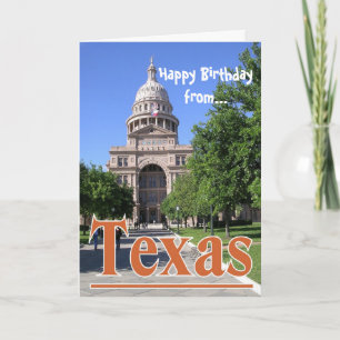 Grattis på födelsedagen från Texas-Austin den Kort