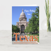 Grattis på födelsedagen från Texas/Austin State Hu