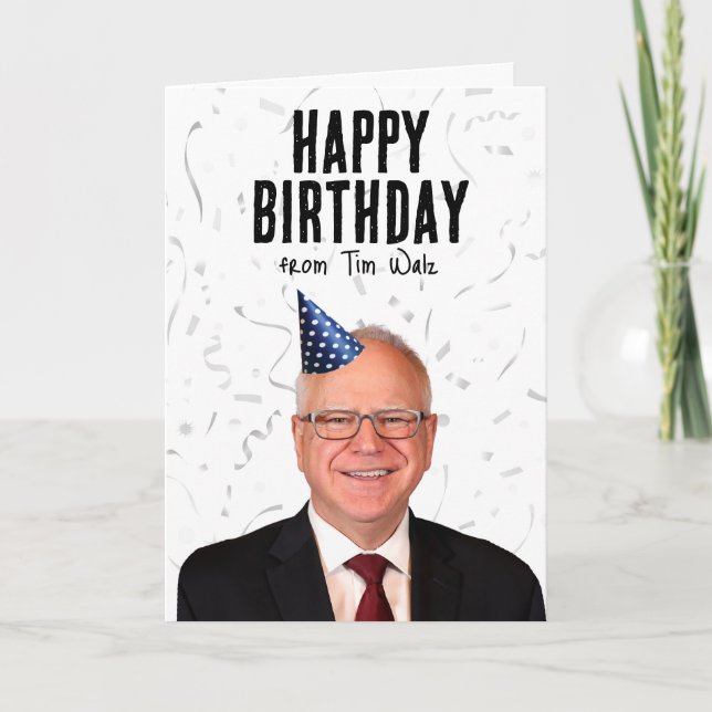 Grattis på födelsedagen från Tim Walz Kort (Framsida)