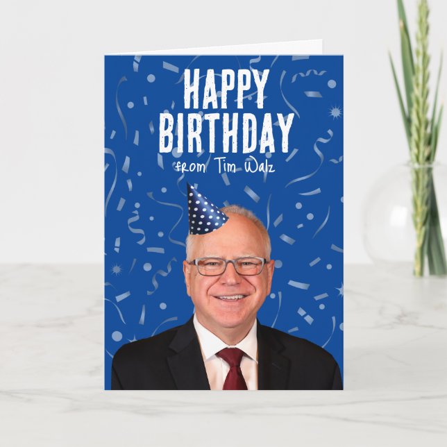 Grattis på födelsedagen från Tim Walz Kort (Framsida)
