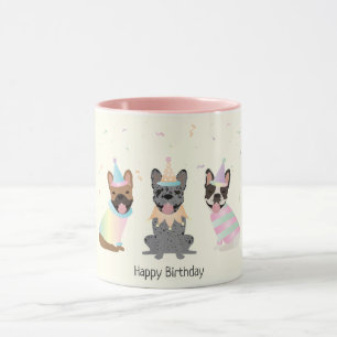 Grattis på födelsedagen Fransk Bulldog Mugg