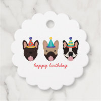 Grattis på födelsedagen Fransk Bulldog Party Hats 