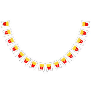 grattis på födelsedagen Fransk Fries Vimplar